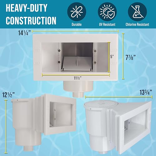 Image of U.S. Pool Supply Wide Mouth Thru-Wall Above Ground Pool Skimmer Kit