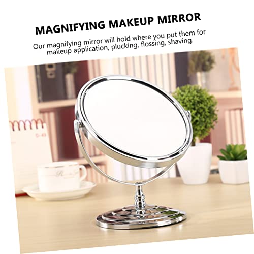 Espejo de maquillaje portátil giratorio doble cara FOMIYES miniatura 3