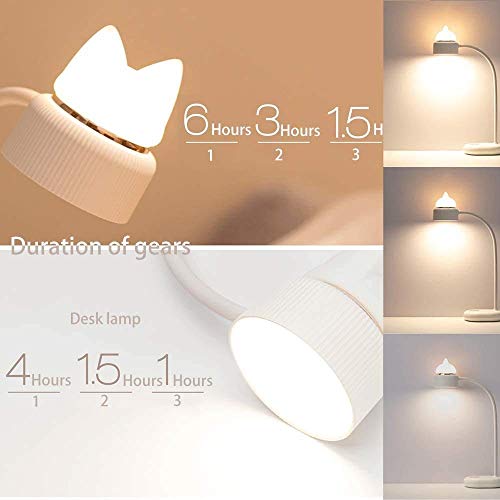 Lámpara de escritorio LED regulable con puerto de carga USB y luz nocturna integrada 4