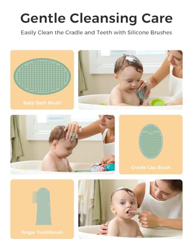 Image of Momcozy Core Baby Kit, Baby Shower & Registry Essential Kit for Grooming&Health&Cleansing Care, Includes Nail File Kits, Nasal Aspirator, Gas Relief Tubes, Bath Brushes, Toothbrush, Comb, Storage Case