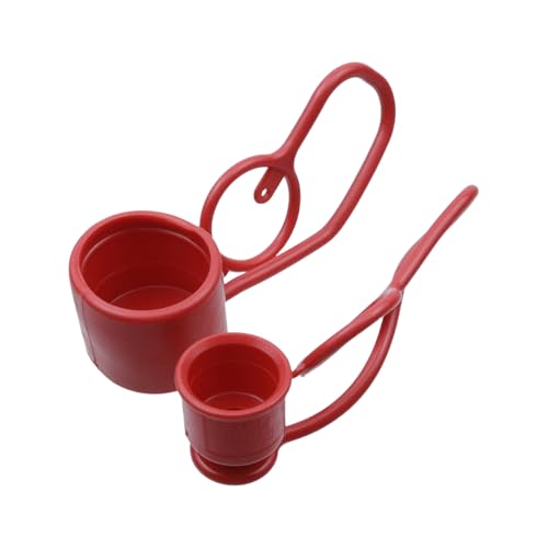 Image of HEVSTIL 4 Sets Dust Caps Plugs for 1 /2 inch Flat Face Hydraulic Quick Connect Couplers, Rubber Covers for 1 /2 inch Body Bobcat Skid Steer Flat Face Couplings