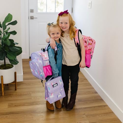 Image of Wildkin 12-inch Kids Backpack - Padded, Adjustable, Ideal for Daycare & Travel - Unicorn | Ages 3-7, insulated front pocket - coordinates with matching Wildkin nap mats and water bottles