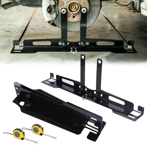2025 Upgraded Wheel Alignment Tool with Heavy-duty Steel Design & Enhanced Compatibility, A Pair of Collapsible Toe Alignment Tool Plates, Measurements for Truck, SUV Vehicle (2 Tape Measure)