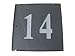 Numéro 14 Naturel Gris Ardoise Maison Numéro de Porte 15,2 x 15,2 cm Gravure Profonde Naturel Surface Plaque Maison réchauffement Cadeau (150 x 150 mm) N ° 14