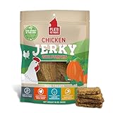 PLATO Pet Treats Jerky Dog Treats - Air-Dried Jerky for Dogs - Delicious, Real Meat Dog Treats - Grain Free - Supports Healthy Digestion - Chicken Jerky with Pumpkin 16oz