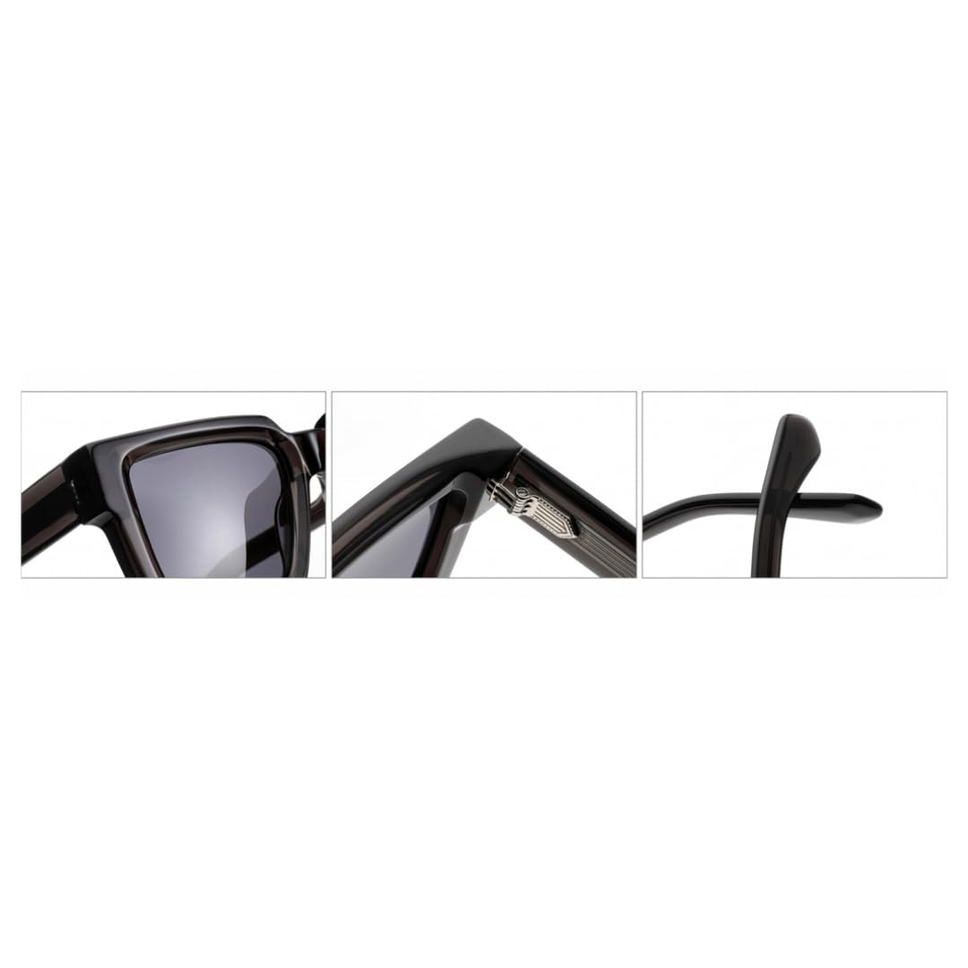 Gafas de sol retro de acetato hechas a mano, con montura gruesa y a la moda.