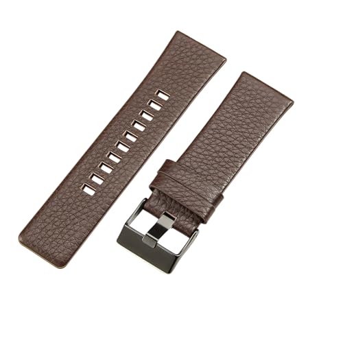 Bracelet montre cuir 26mm style Diesel avec boucle acier chic