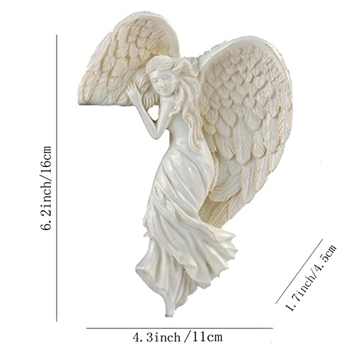 Estatua de Ángel para Marco de Puerta en Resina Vintage miniatura 2