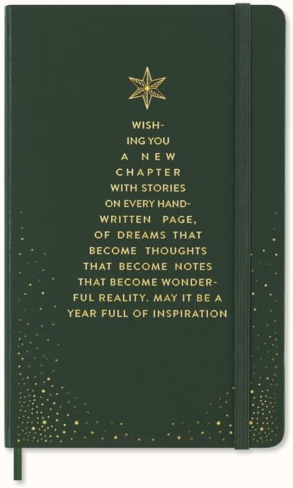 Moleskine Notebook Holiday Notebook Hard Cover Large Ruled HOLIQP060K15TREE