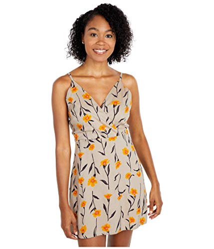 RVCA womens Lacey Woven Tank Dress, Khaki Sage, X-Small US