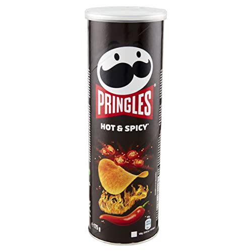 Pringles Hot & Spicy| Snack salato| Chips al gusto picante | A base di patate | Vegetariano | Perfette per l'aperitivo | Confezione singola da 175g - Immagine 1