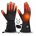 Heated Gloves for Men Women Rechargeable, Electric Heated Hand Warm Winter Ski Gloves with 7.4V Battery 22.2WH, Touchscreen,Waterproof for Fishing Driving Cycling Skiing Camping Typing Hiking