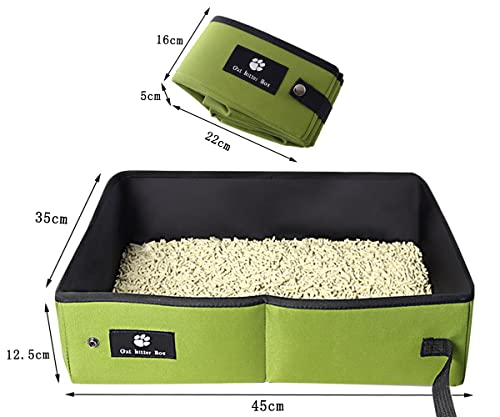 Foldable Cat Litter Tray, Portable Cat Litter Tray, Kitten Cat Litter Tray for Travel Waterproof, Easy to Clean - Image 3