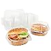 GTYOPR 6*6Inch Disposable Plastic Containers With Lids 50Piece,Fancy Hinge Square Clam Shell Food Box,Suitable For Restaurant Takeout And Party Food Storage，Convenient To Carry Hamburgers, sandwich.