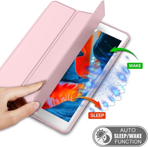 Image of Tablet Case Cover for Apple iPad Pro 11 inch (1st Gen) [Auto Sleep /Wake Cover] [Pencil Holder] [Trifold Stand] - Pink