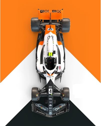 Image of PLUSPOINT 1:43 Scale 2023 MCL60 Racing Diecast Model Car, Purple Black Alloy Metal Collectible Vehicle with Smooth Rolling Wheels for Display Collectors
