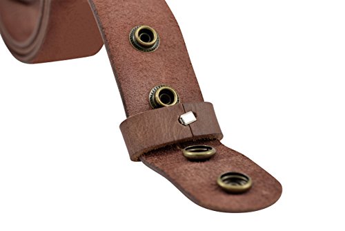 Vintage Full Grain Buffalo Leather Belt - Brown - TBS4135-200