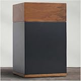 AspenStudio Black Walnut Wooden Cremation Urn for Adult Human Ashes Handcrafted Urn by Aspen Studio
