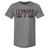 500 LEVEL Kawhi Leonard Los Angeles Clippers Font Los Angeles Clippers Men's Premium T-Shirt (Tri Gray, Large)