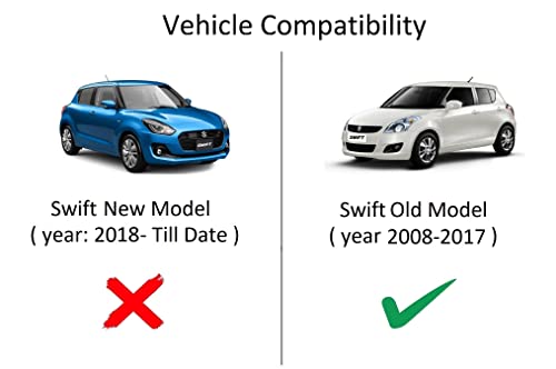 Image of Auto Hub Premium 7D car mat Maruti Swift (Model: 2005-2017), Luxury Double-Stich 7d Car Floor Mat Complete Set, 100% Waterproof and Washable, Color : Black