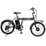 PROVROS(プロブロス) PLADO プラド 電動アシスト自転車 20インチ 折りたたみ式 シマノ6段変速 リチウムイオンバッテリー 前輪駆動 最大65km走行 型式認定 公道可能 P-M206Epro(サンドブラック)