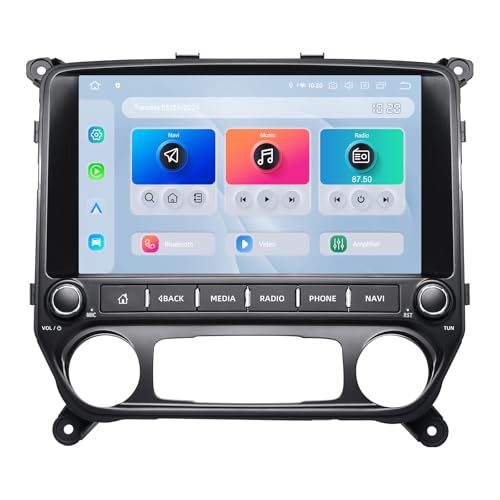 Dasaita 11.6" Car Stereo for Chevrolet Silverado GMC Sierra 2014-2019, Android 13 8GB+256GB Head Unit with Wireless Carplay & Android Auto, Plug & Play GPS Navigation Radio, Voice Control