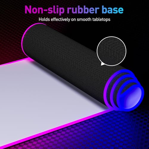 Image of RGB Mousepad Led Mouse Pad, Large Mouse Pad,Led and Big Mouse mat(White)