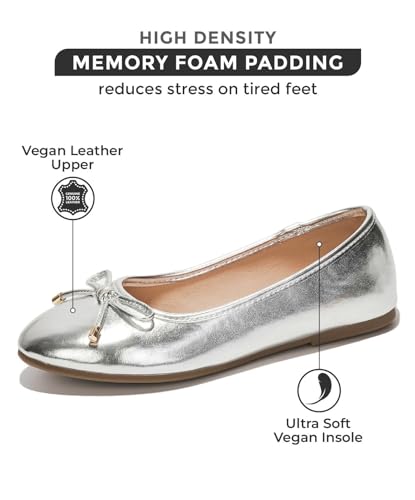 Image of Project Cloud Ballet Flats for Women Shoes - Genuine Leather Insole and Lightweight Mary Jane Flats - Non-Slip and Comfortable Womens Shoes