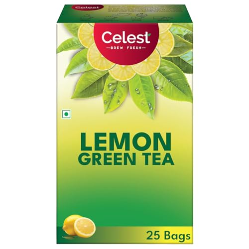 Image of Celest Green Tea | Green Tea for Weight Loss | Lemon Flavour | 25 Teabags