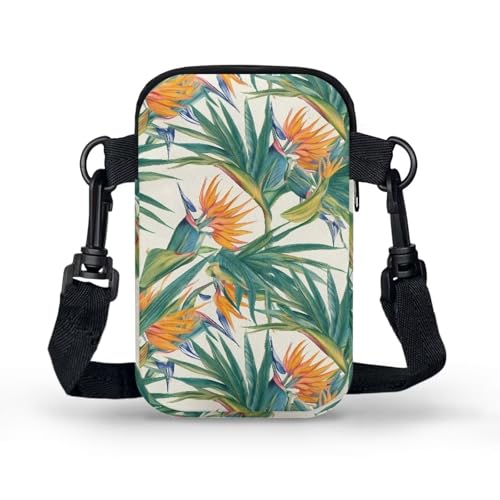 Small Crossbody Bags for Women, Dragonfly Floral Cell Phone Holder Belt Bag Running Sport Cross Body Pouch2