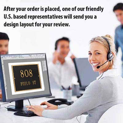 Metal Address Plaque Personalized Cast -The Standard Square Plaque. Display Your Address And Street Name., Many Colors Options #TOP2