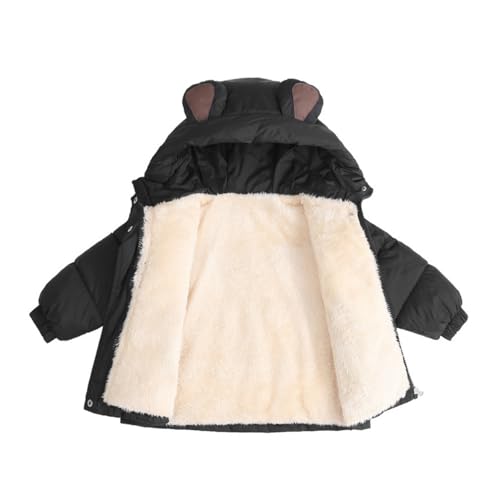 DINGDONG'S CLOSET Baby Tollder Kid Boy Girl Winter Ears Hooded Puffer Jacket Parka Coats Fleece Snow Outerwear2