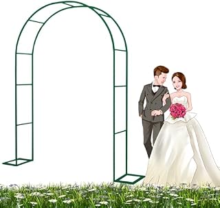 Arco de jardín de Metal de 7,2 pies/7,5 pies, decoración para Bodas y Eventos, césped para jardín al Aire Libre, Patio Trasero Verde, fácil Montaje (Color: Verde, tamaño: 1,2 m x 2,2 m x 40