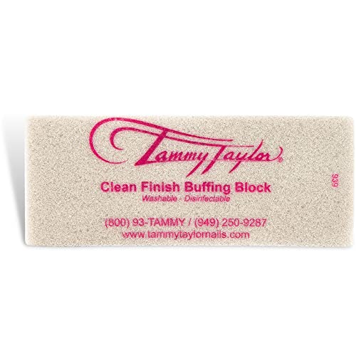 Tammy Taylor Clean Finish Buffing Block, Professional Washable Cloth Buffing Material, Smooths Ridges to Prevent Snags, Cracks, and Breaks