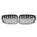 LCFZDQ samochodowe grille diamentowe z połyskiem czarny przednia kratka nerkowa zamienne części wyścigowe pasują do BMW serii 1 E81 E82 E87 E88 2007-2013, chrom