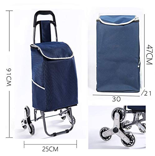 Einkaufstrolley Faltbarer Einkaufstrolley auf Rädern mit Abnehmbarer Tasche und faltbarem Design Max. Tragfähigkeit 50… – Bild 7