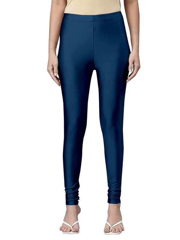 Image of TRENDMALLS Women's Microfiber Elastane Stretch Soft Churidar Length Leggings with Ultrasoft Waistband