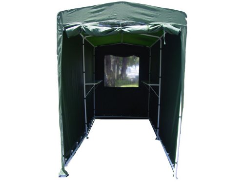 Storage Tent Garden Shed image from the front, open