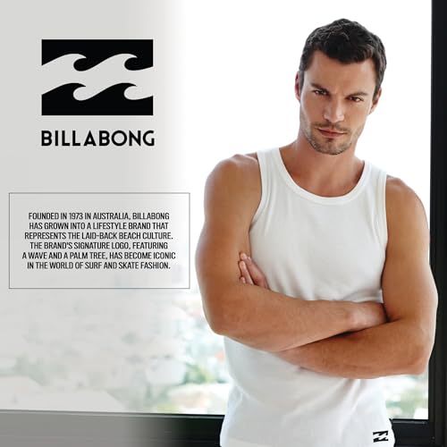 Billabong Regatas leves masculinas, pacote com 5 camisetas masculinas clássicas de algodão canelado,