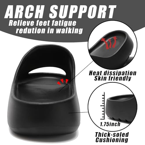 Image of Cloud Slides for Women,EVA Soft House Slippers Unisex,Open Toe Thick Sole Shower Shoes,Mens Slides Indoor & Outdoor