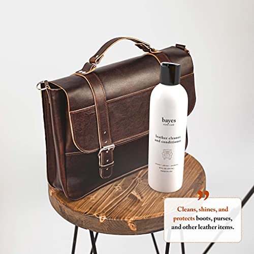 Bayes Premium High Performance Non Toxic Leather Upholstery Cleaner And Conditioner - 16 Oz - Prevents Drying, Cracking Or Fading Of Leather Couches, Car Seats, Shoes, Purses, Pack Of 2 #TOP3