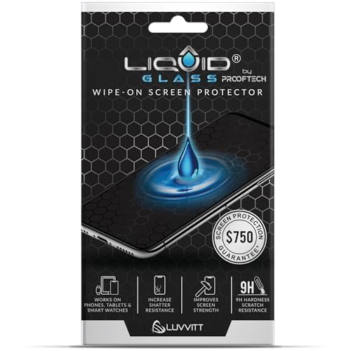 LIQUID GLASS Screen Protector With $750 Coverage | Wipe On Shatter and Scratch Resistant Nano Protection for All Phones Tablets and Smart Watches - Universal (New and Advanced)