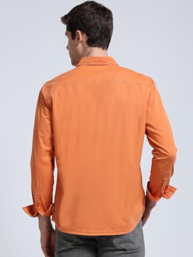Image of StitchX Men's Full Sleeve Core Essentials Twill Over-Dyed Shirt XS-2XL
