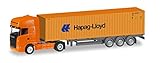 Kunststoffmodell Herpa 066594 - Fahrzeug,  Scania R TL Container-Sattelzug Hapag Lloyd