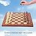 GSE Games & Sports Expert Professional Tournament Chess Board Only, Sapele & Maple Inlaid Chessboard, Portable Chess Board for Beginners, Kids, Adults (Large: 19