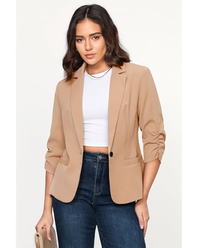 Image of LookbookStore 3 /4 Sleeve Blazers for Women Business Casual Fitted Jackets