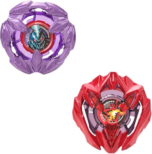 DEZAWRTY Gyro X Set, Buster Dran UX Attack Type and Lance Knight Defense Type, 2 Right Spinning Tops, Great Toy Gift for Boy Kid 6+