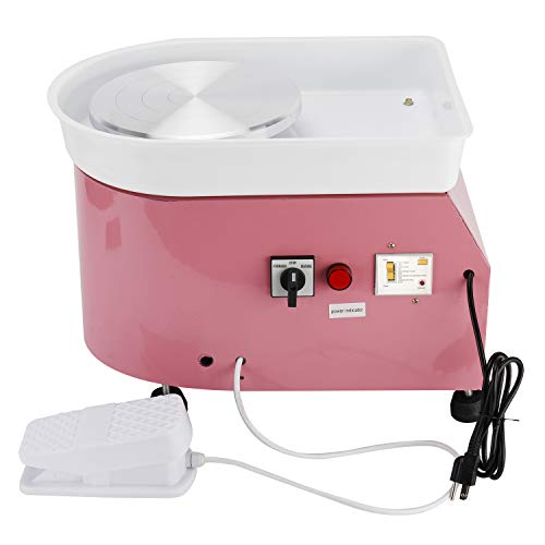 Yaekoo 25Cm 350W Pottery Wheel Electric Ceramic Wheel Work Forming Machine With Foot Pedal Abs Basin Diy Clay Wheel Art Craft Sculpting Tools (Pink Color) #TOP4
