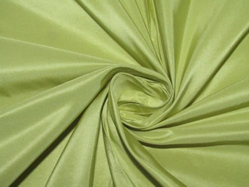 Taffetas de soie vert olive 152cm | Étoffe haut de gamme pour haute couture