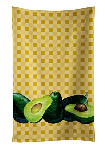 Caroline's Treasures BB7165KTWL Avacado on Basketweave Kitchen Towel Dish Cloths Guest Hand Towel Decorative Bathroom Towel for Face,Tea, Dishcloth, Kitchen and Bath